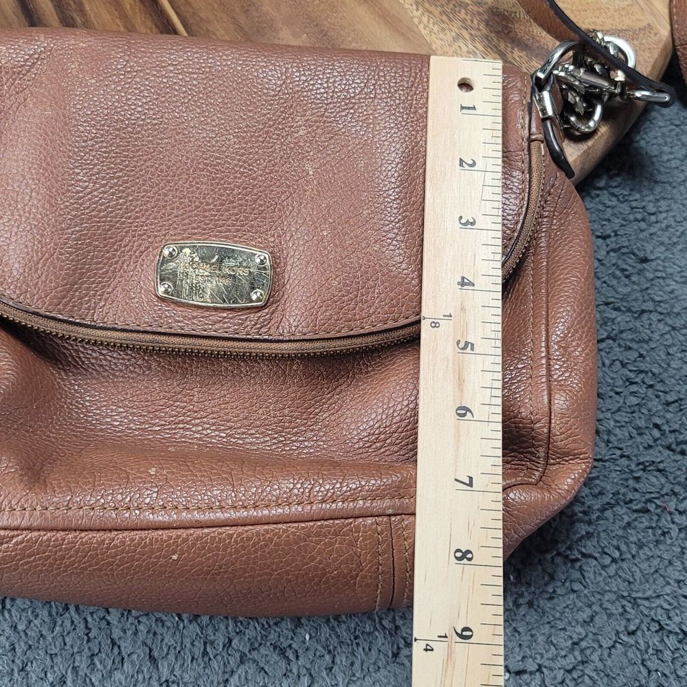 Michael Kors Bedford Leather Medium Brown Convertible Shoulder Crossbody Bag - Picture 16 of 16